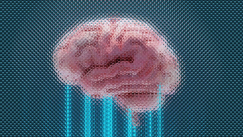 Cerebro con líneas azules luminosas, representación del neuromarketing aplicado a campañas digitales